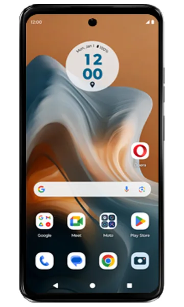 Motorola Home screen after restarting