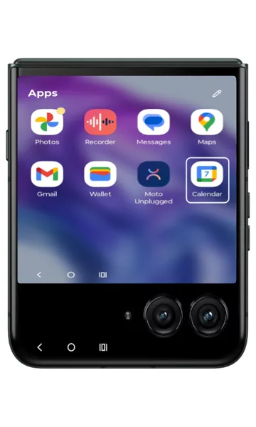Apps panel showing the newly added Calendar app highlighted