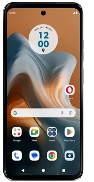 Motorola phone home screen before starting safe mode