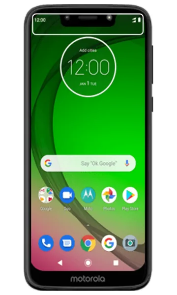 Motorola phone with the status bar highlighted