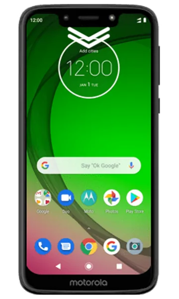 Motorola phone with a swipe-down indicator