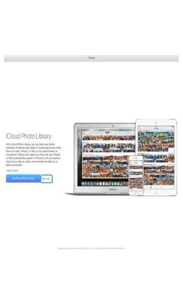 Photos app iCloud Photo Library prompt